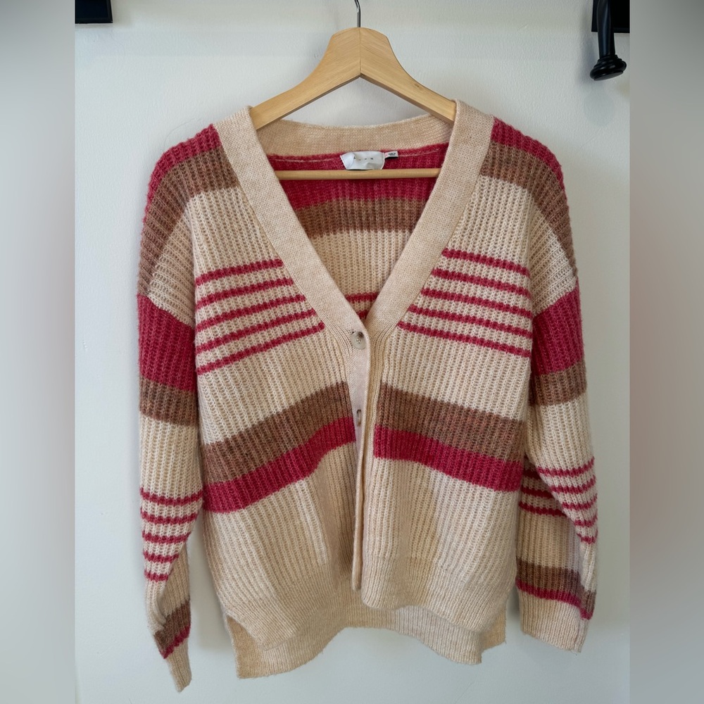 Pink stripped cardigan
